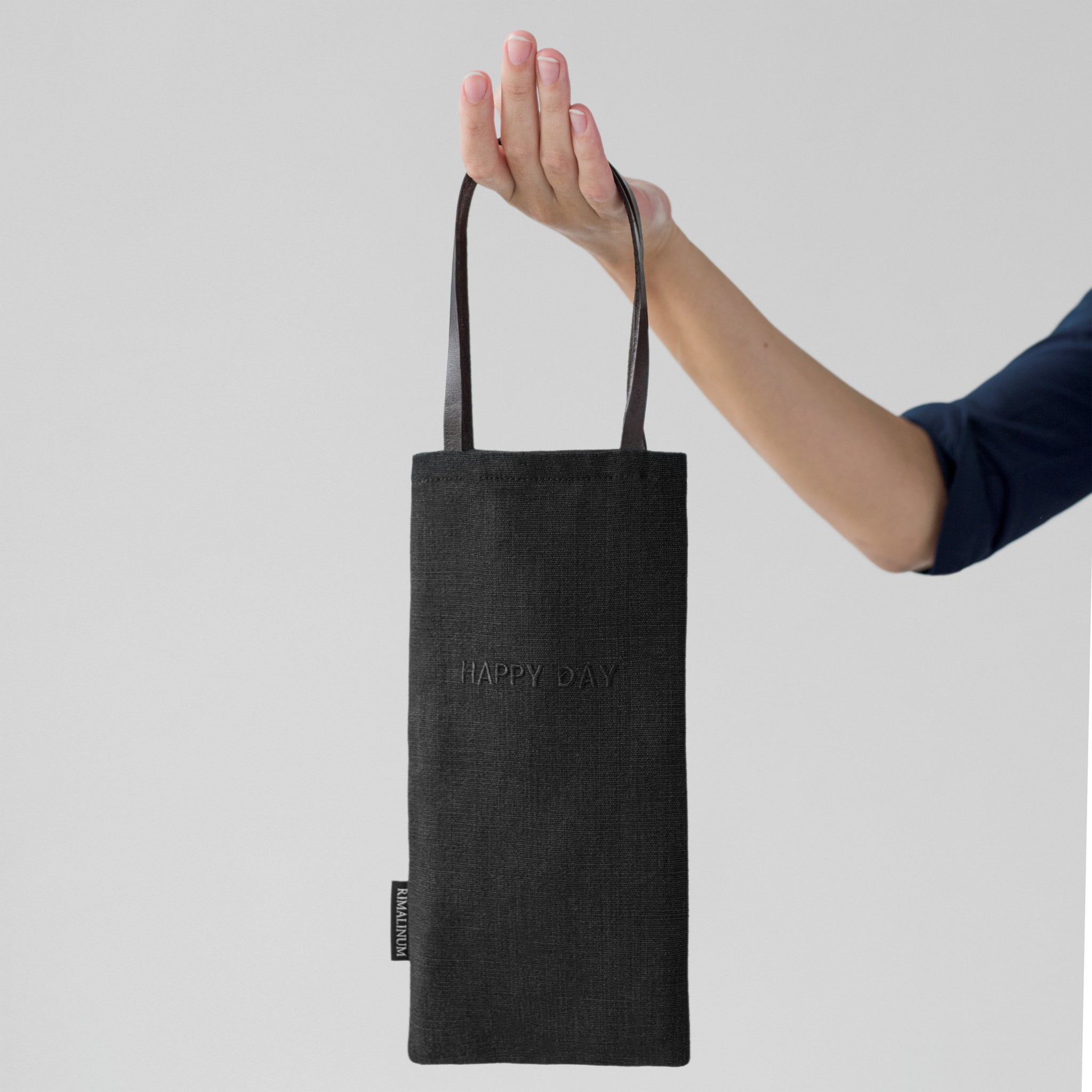 HAPPY Shoulder Bag in Coated Linen – Big Bag