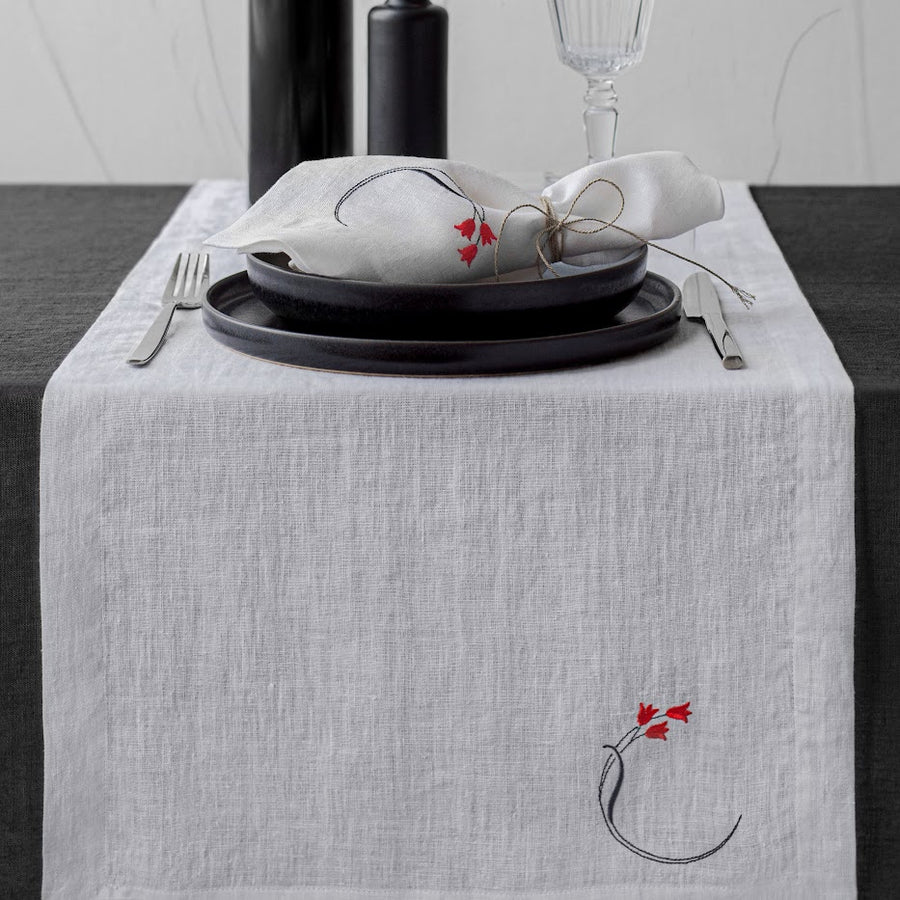 Linen Table Runner with or without an Embroidery