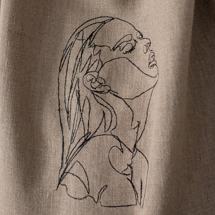 Embroidery on linen