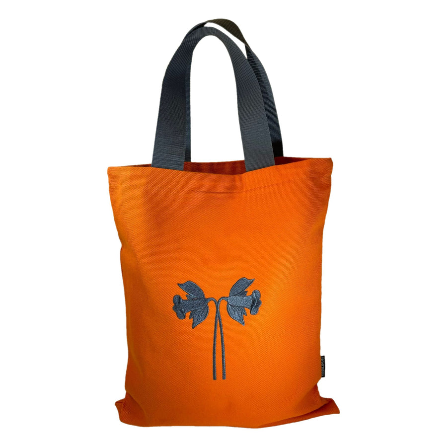 Bright orange cotton canvas bag for women