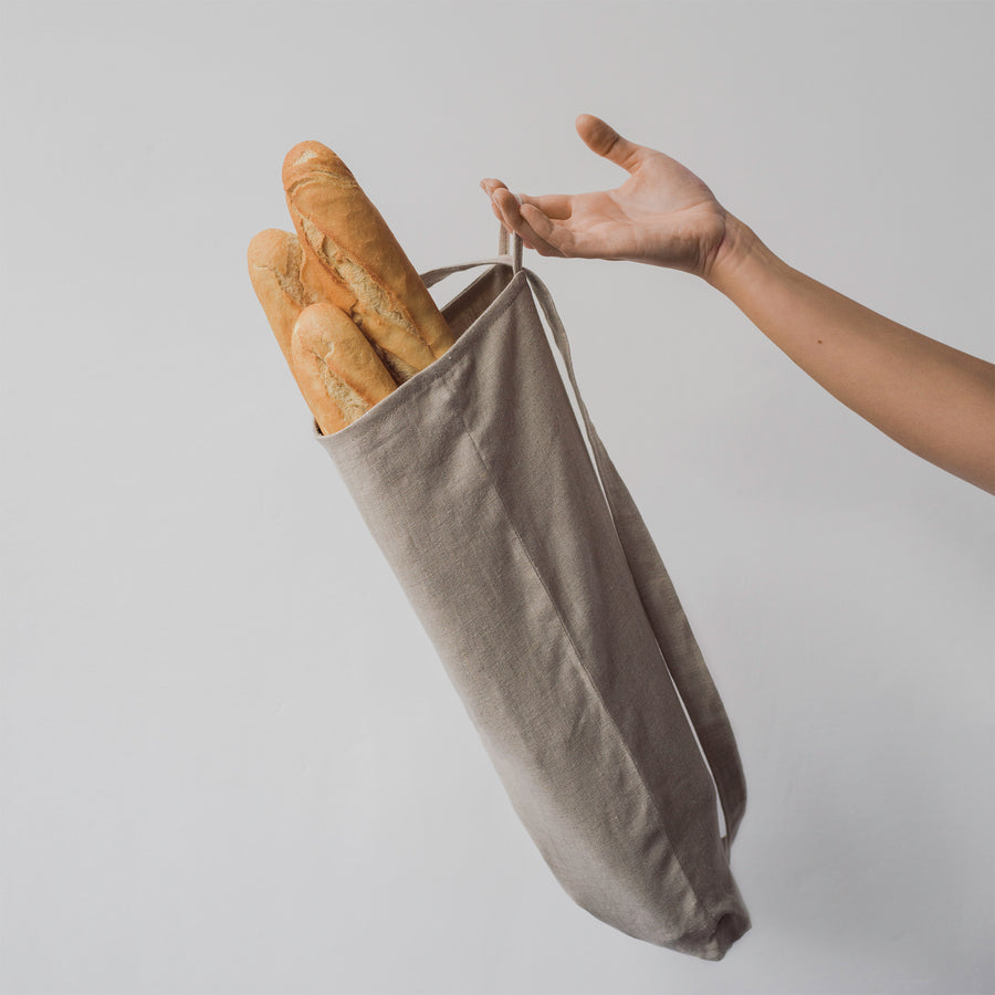 Reusable shopping bread bag - carry up to 3 baguettes