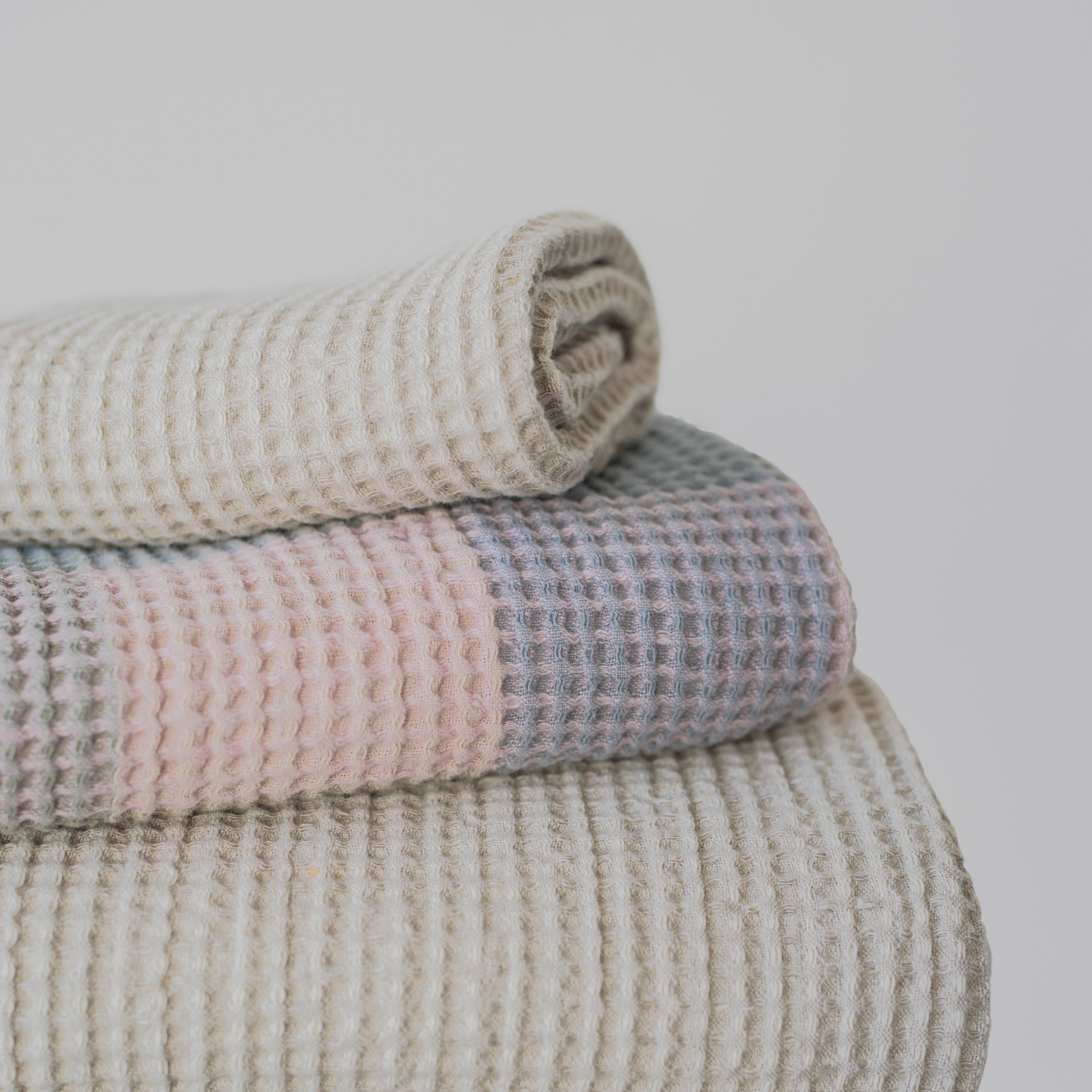 Linen bath towels - waffle weave or unsoftened lithuanian linen