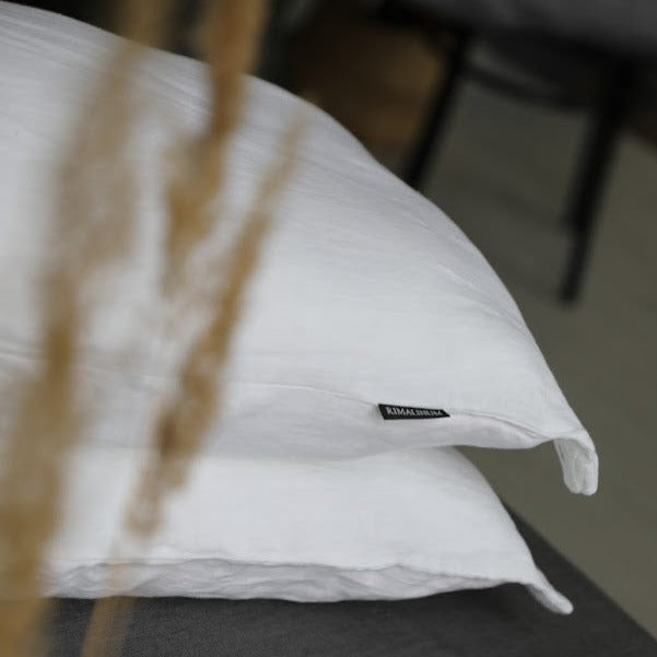 White Color Linen Pillow Casing Classic Design