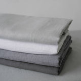 White, light grey, medium grey and dark grey linen Flat Sheets