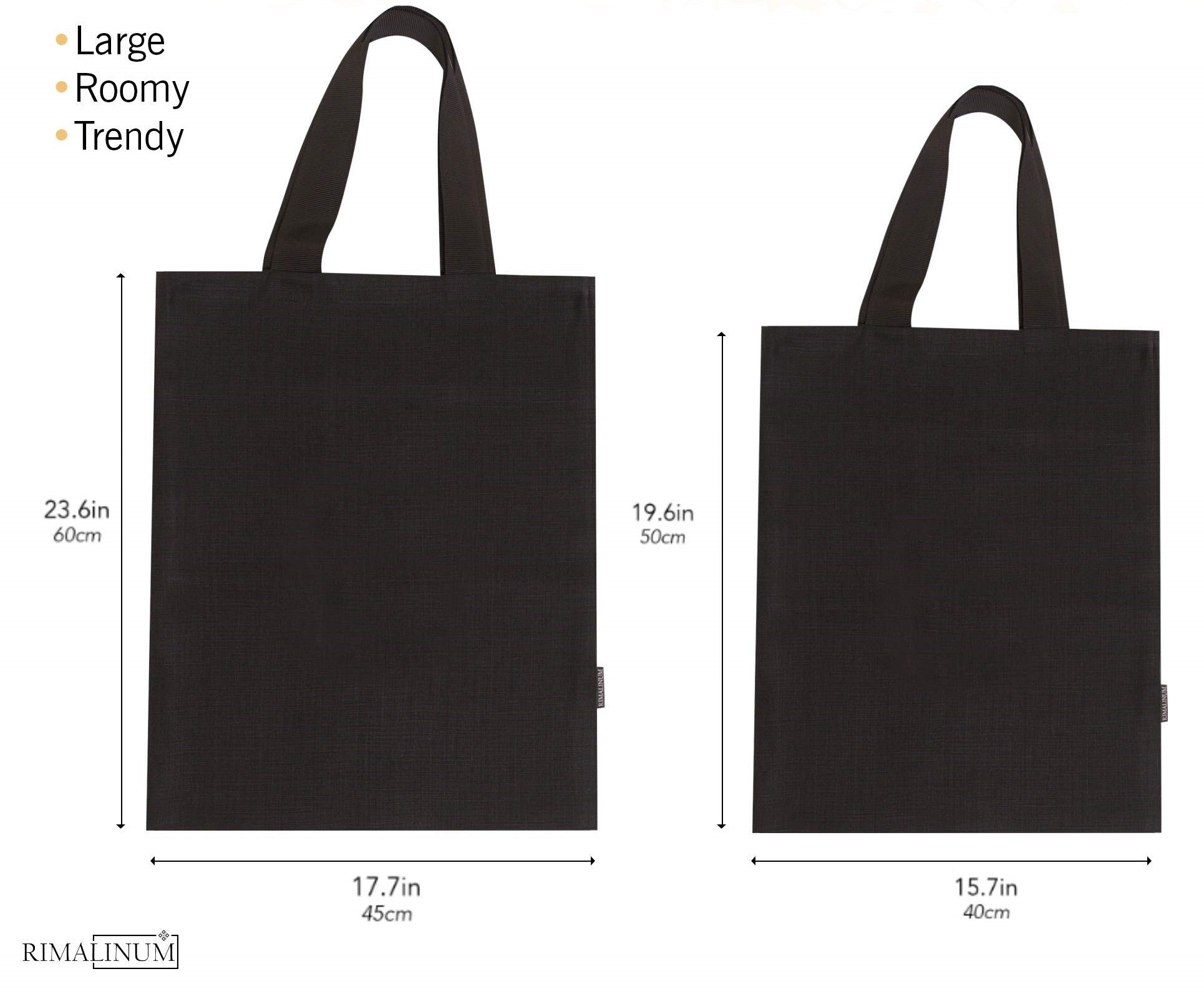 Sizes of tote bags