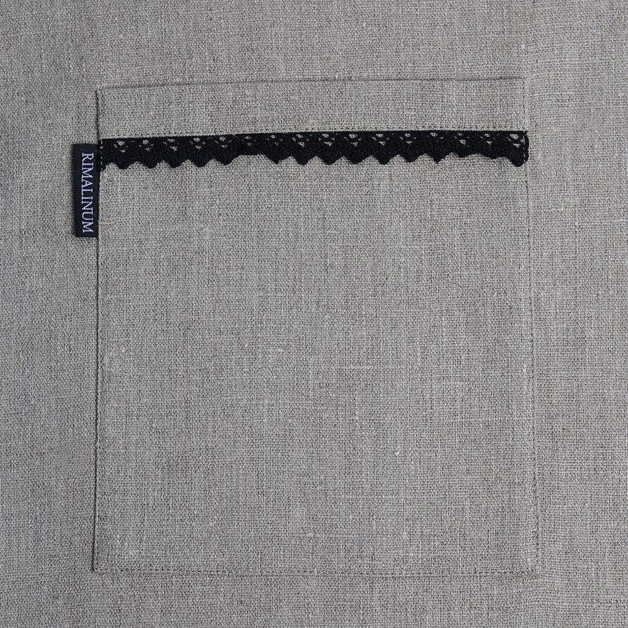 Apron pocket with black laces from Rimalinum