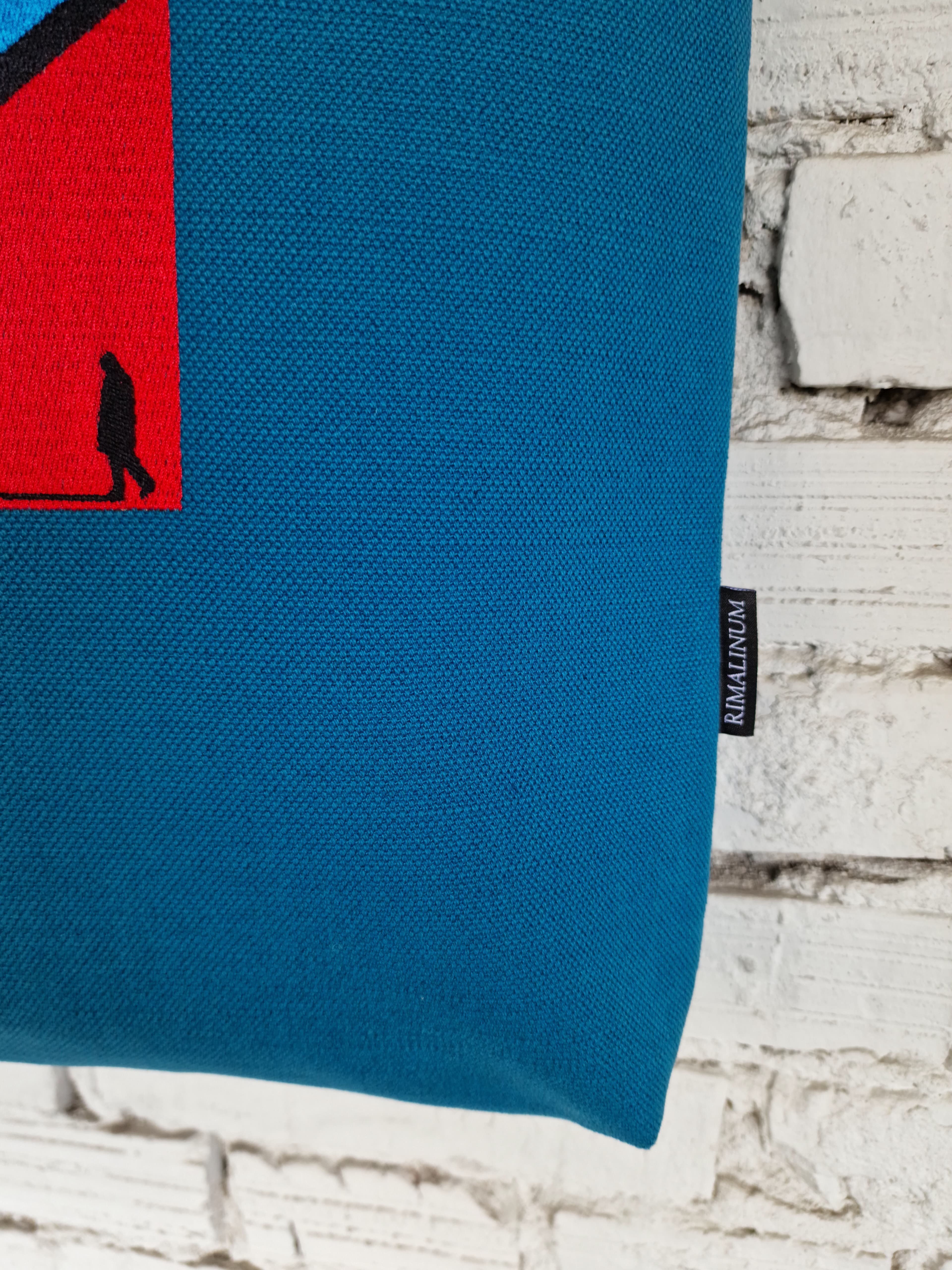 Blue cotton canvas bag from Rimalinum, Lithuania