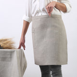 Cooking is great embroidered linen waist apron for baristas and home use