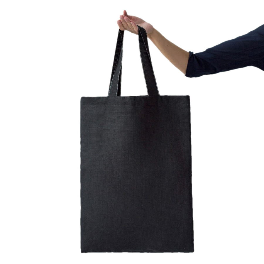 Oversized tote bag with long handles