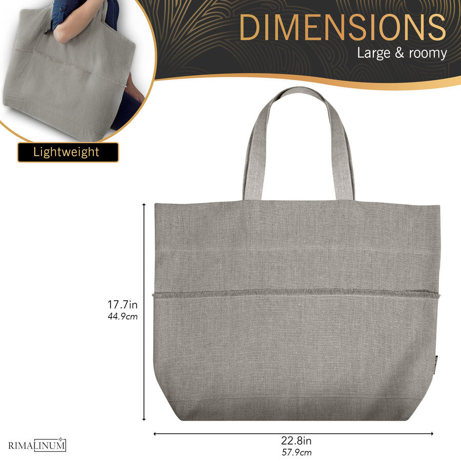 Oversized Linen Bag dimensions
