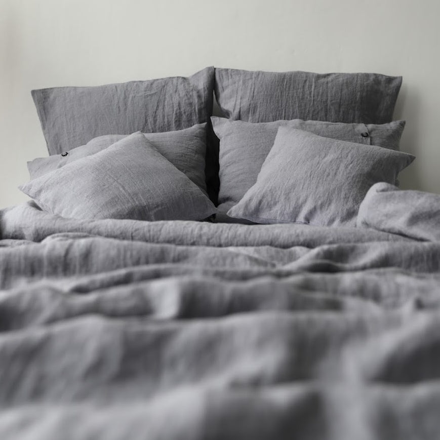 Linen Pillowcases on bed