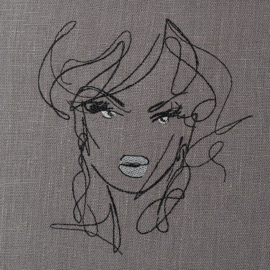 Girl Face embroidery