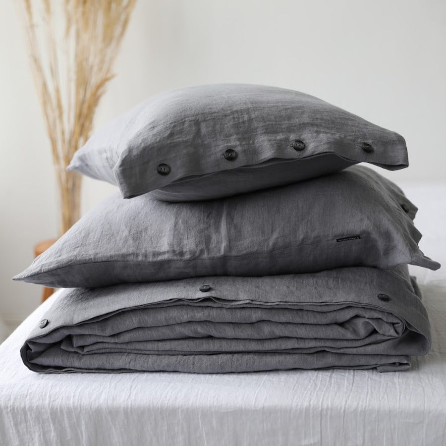 Set of linen bedding with Pillowcases and Duvet Cover