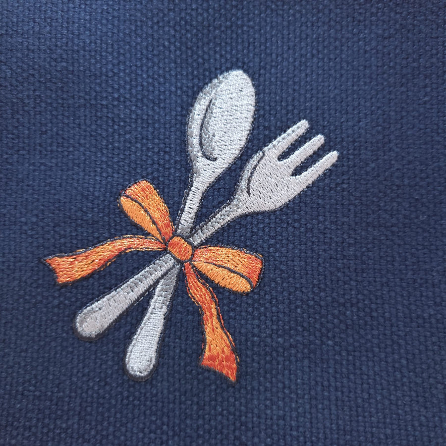 Spoon and fork embroidery